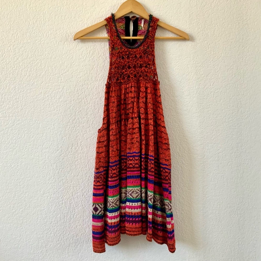 Free People “Rare Hearts” Knit Dress, Sz S